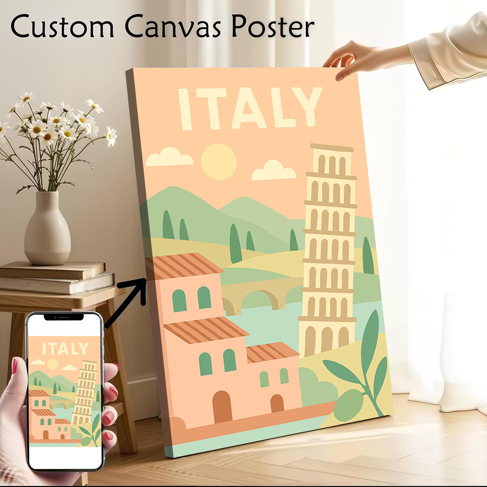 Travel Accessories Italy - Włochy Podróże Obraz na Płótnie Plakat
