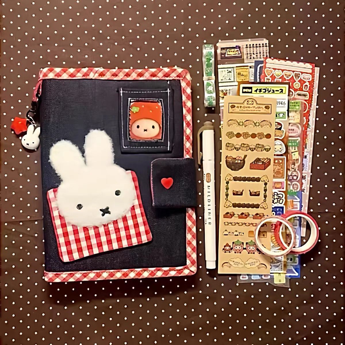 Travel Journal Accessories - Uroczy notes A6 z dżinsową okładką