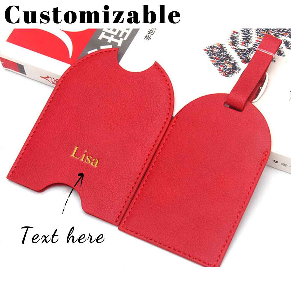 Travel Accessories On Plane - Spersonalizowane identyfikatory bagażowe z wysuwanym etui