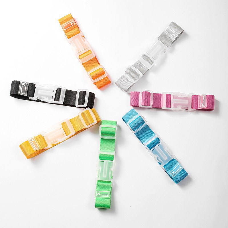 Travel Accessories On Plane - 2 szt. Kolorowe, regulowane nylonowe paski