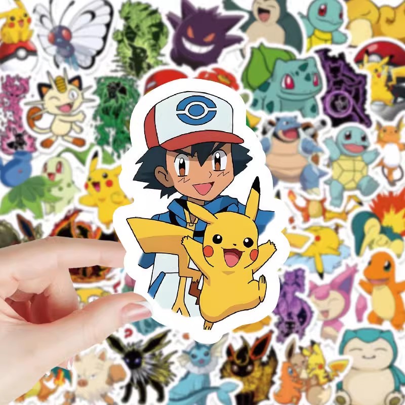 It Travel Accessories - 50 SZTUK Urocze Naklejki Anime Pokemon
