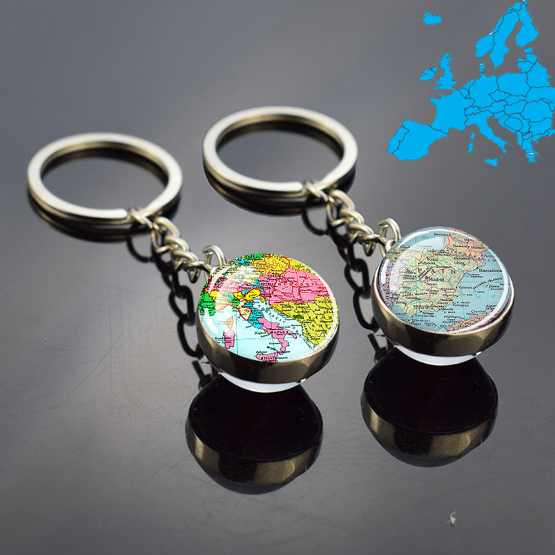 Travel Accessories Italy - Kraje europejskie Mapa Brelok Francja Hiszpania