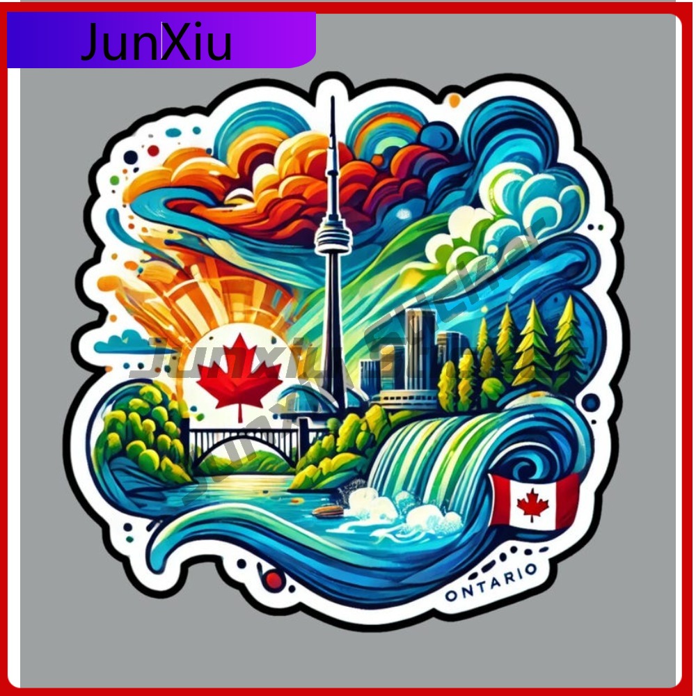 Travel Accessories Canada - Naklejka podróżnicza Ontario Kanada, odporna na