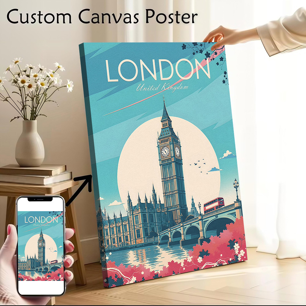 Travel Accessories London - Plakat na płótnie z motywem Londynu,