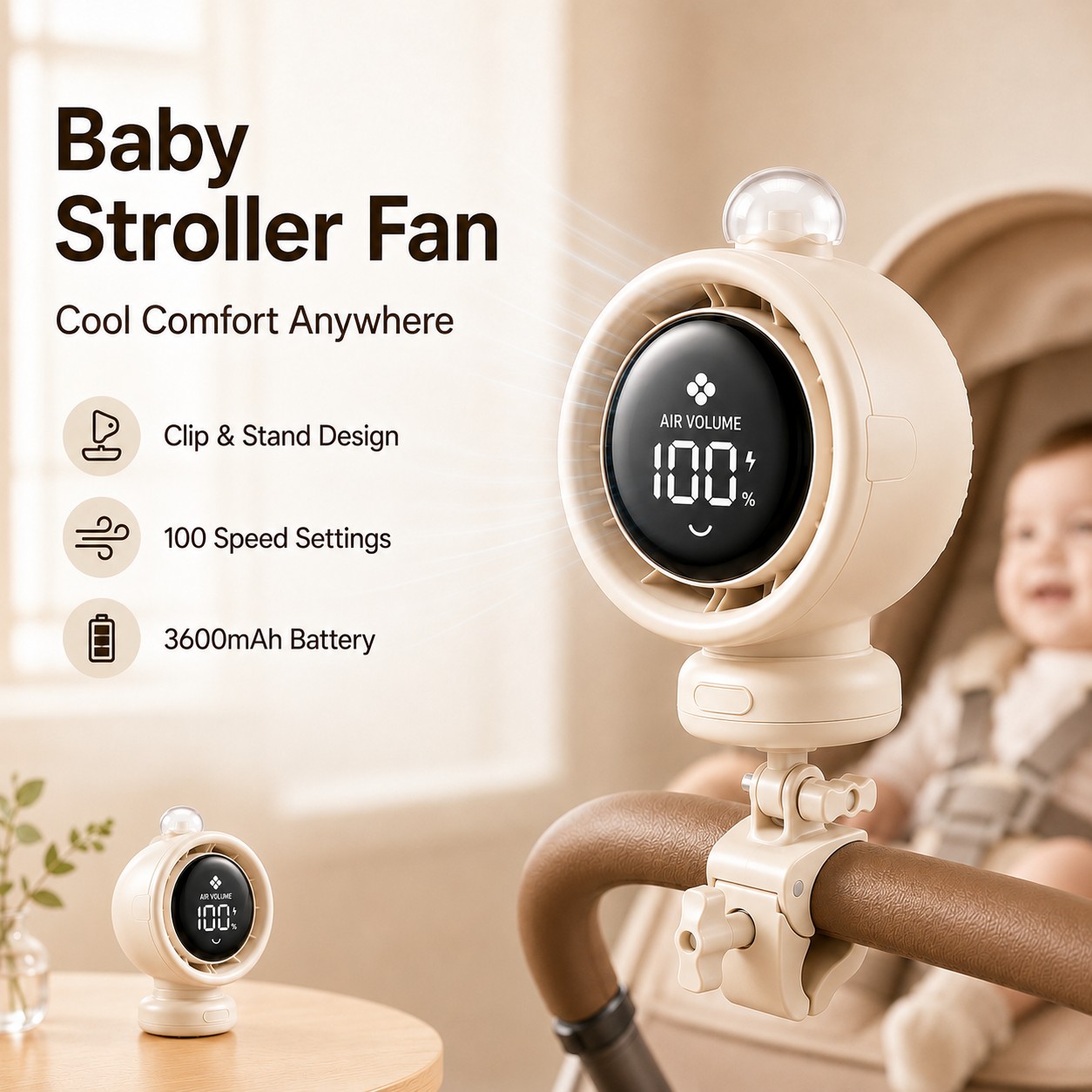 Car Seat Travel Bag - Nowy przenośny wentylator do wózka z