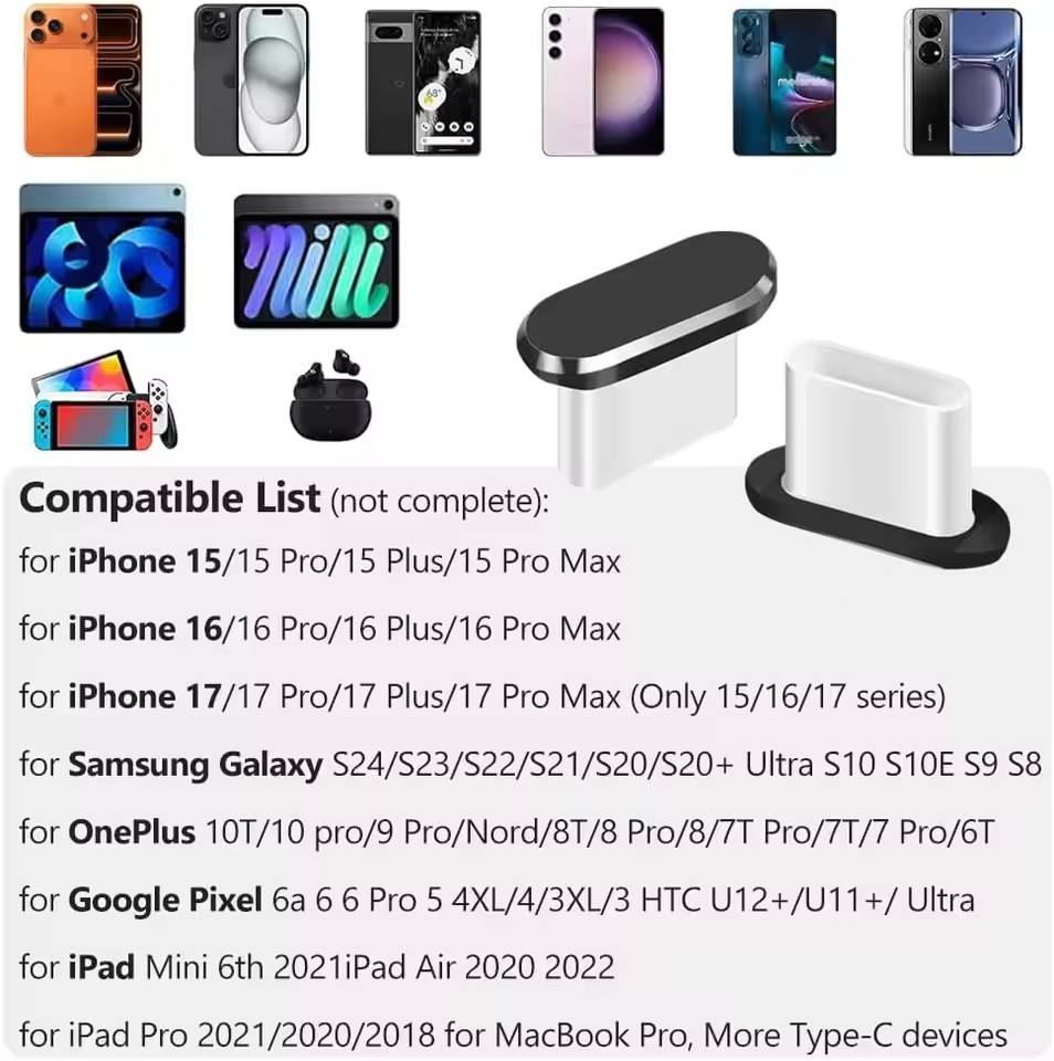 4 szt. Zatyczki USB C z szczot – Travel Plug Type C recenzja i cena