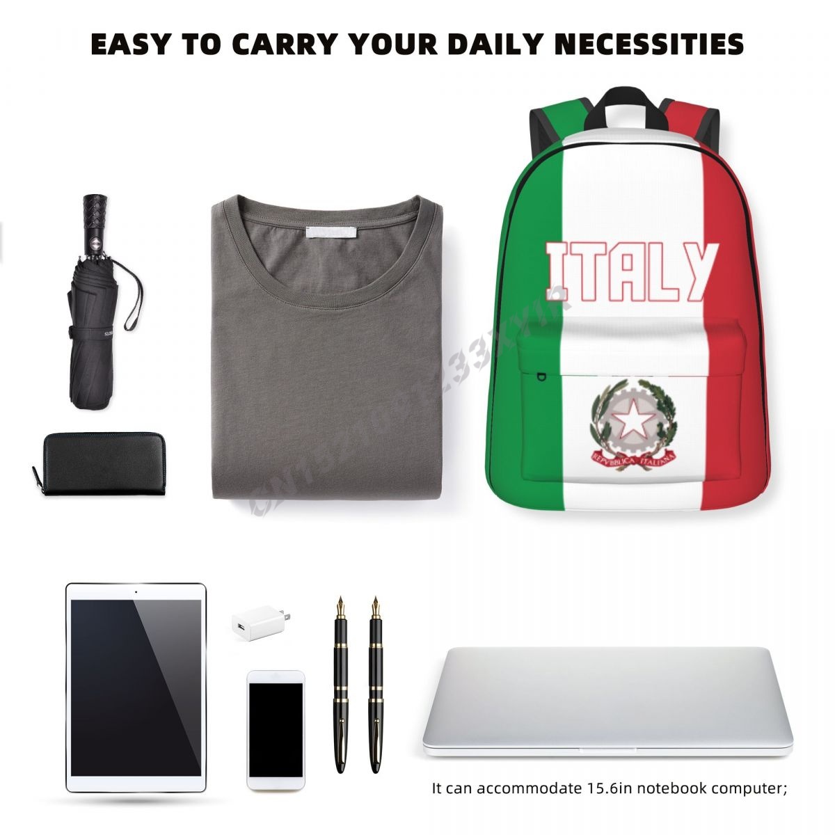 Plecak Unisex Flaga Włoch Włos – Travel Accessories Italy recenzja i cena