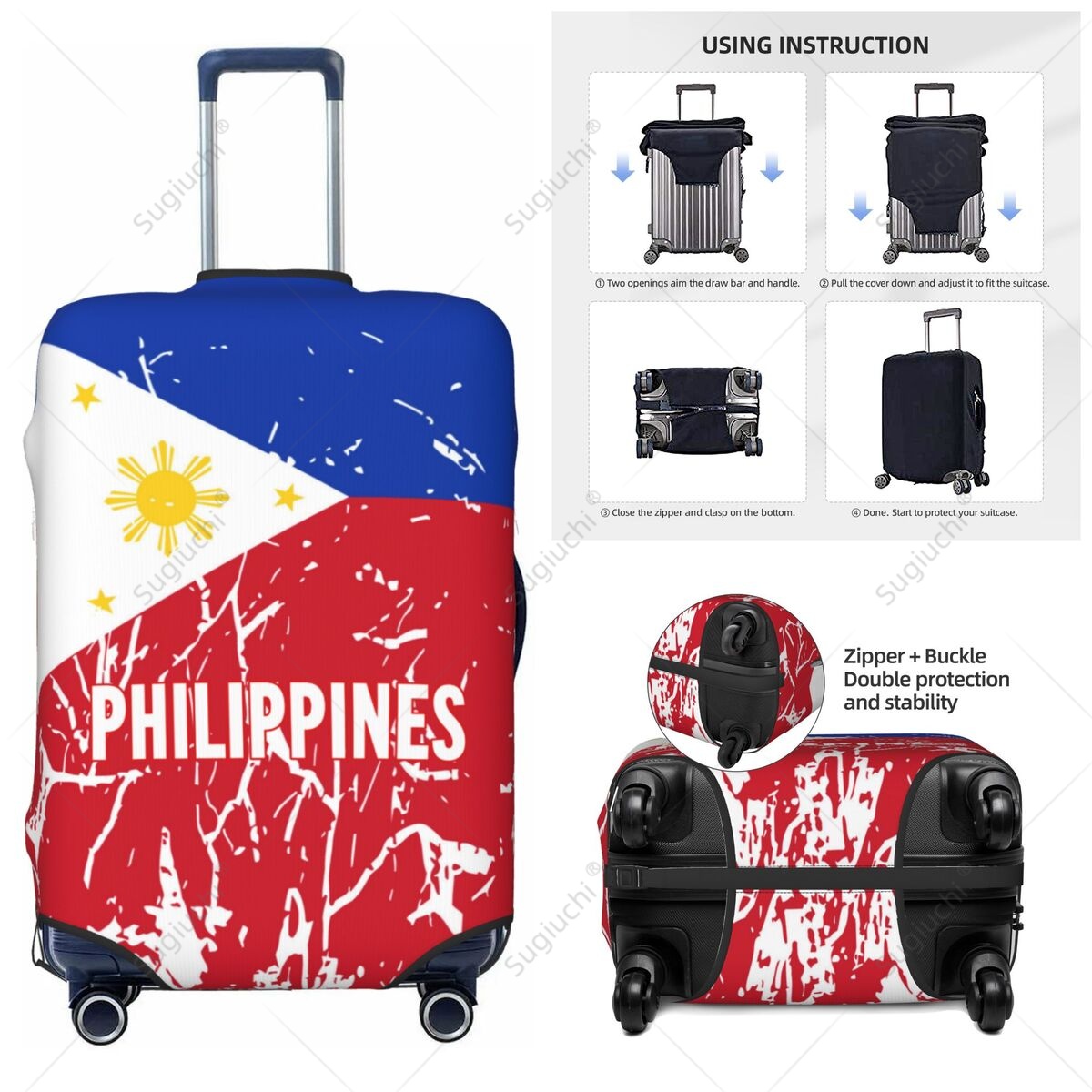 Pokrowiec na walizkę z flagą F – Travel Accessories Philippines recenzja i cena