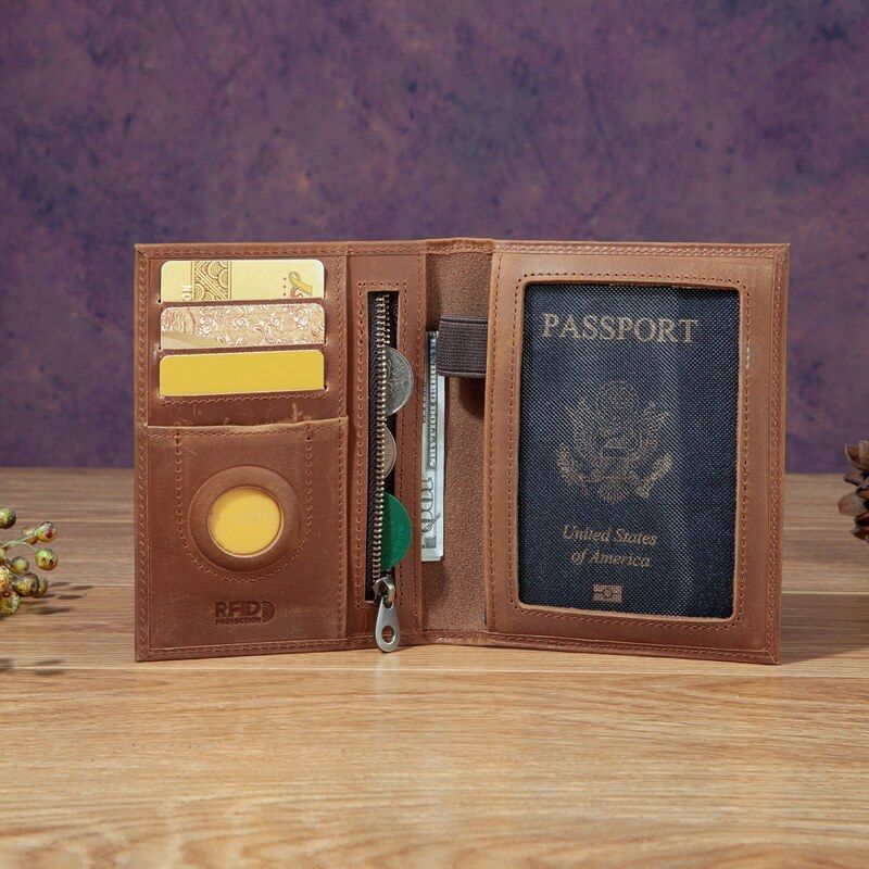 Modny unisexowy skórzany portf – Travel Accessories Passport Holder recenzja i cena